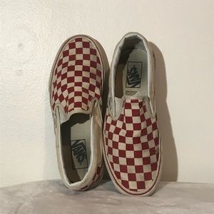 Red Checkered Vans